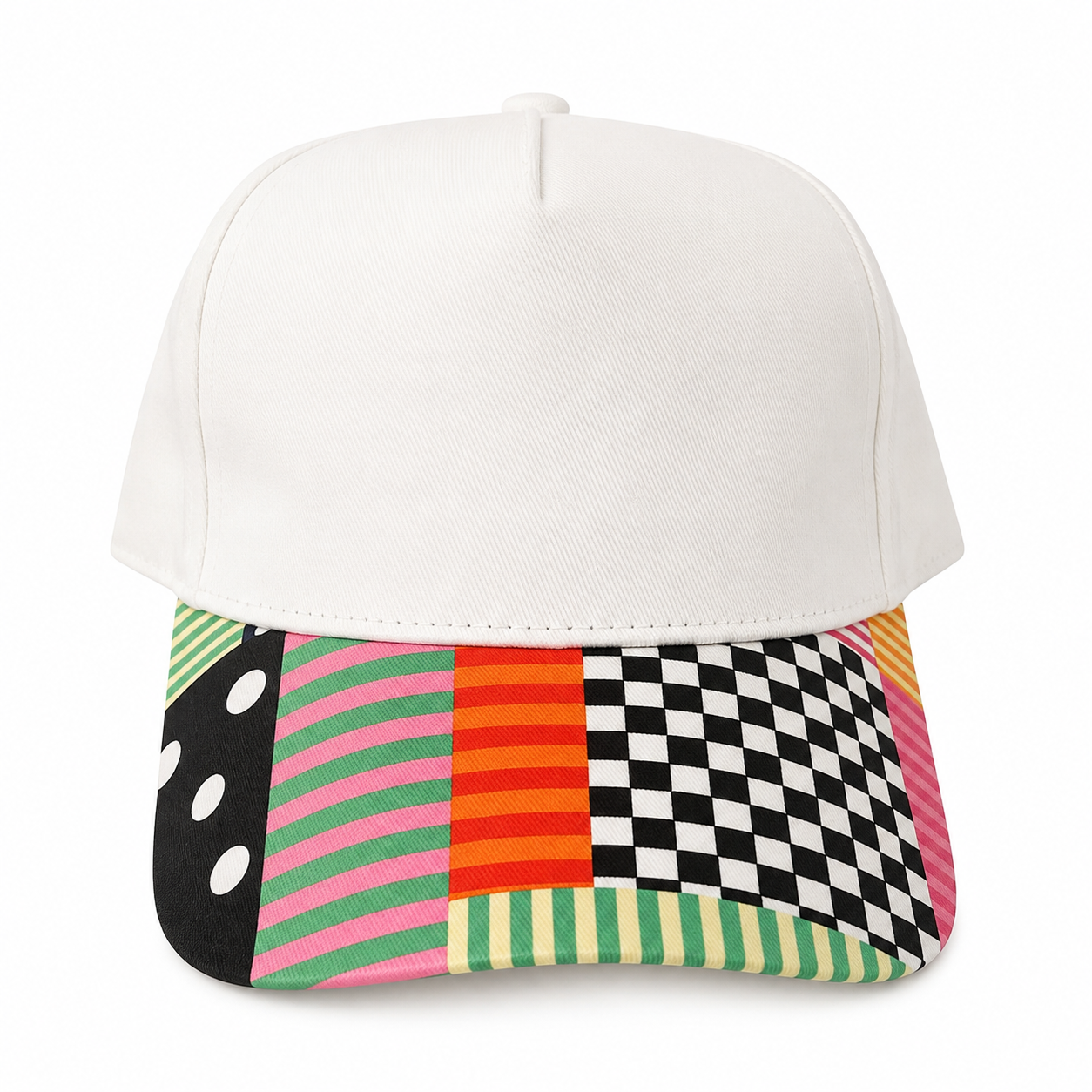 Retro Patchwork Canvas Hat