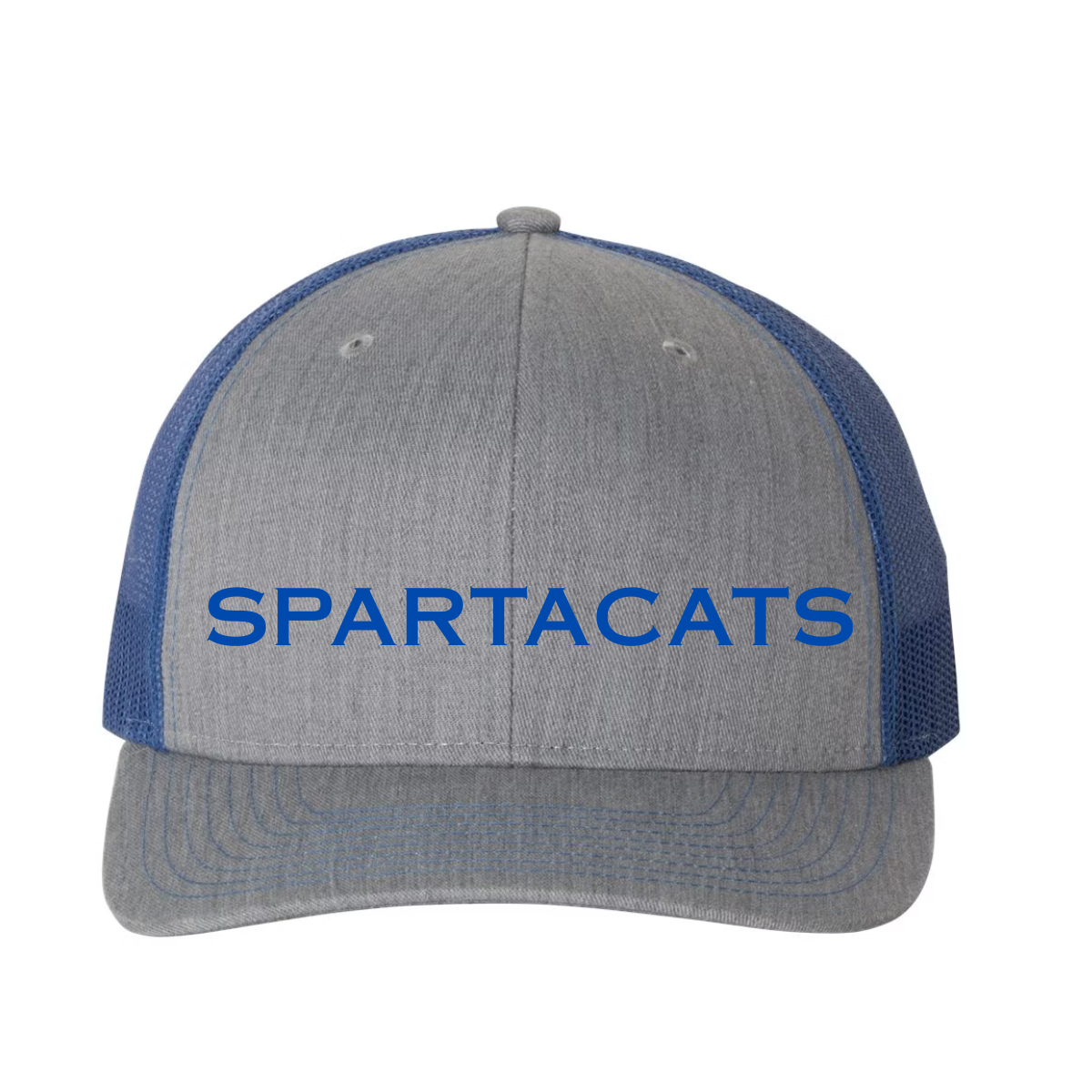 3D Embroidered Spartacats on a richardson 112 trucker hat