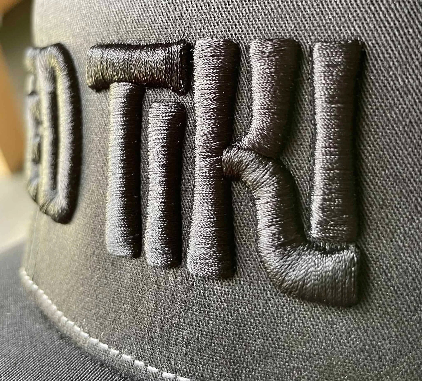 3D Embroidered Spartacats on a richardson 112 trucker hat