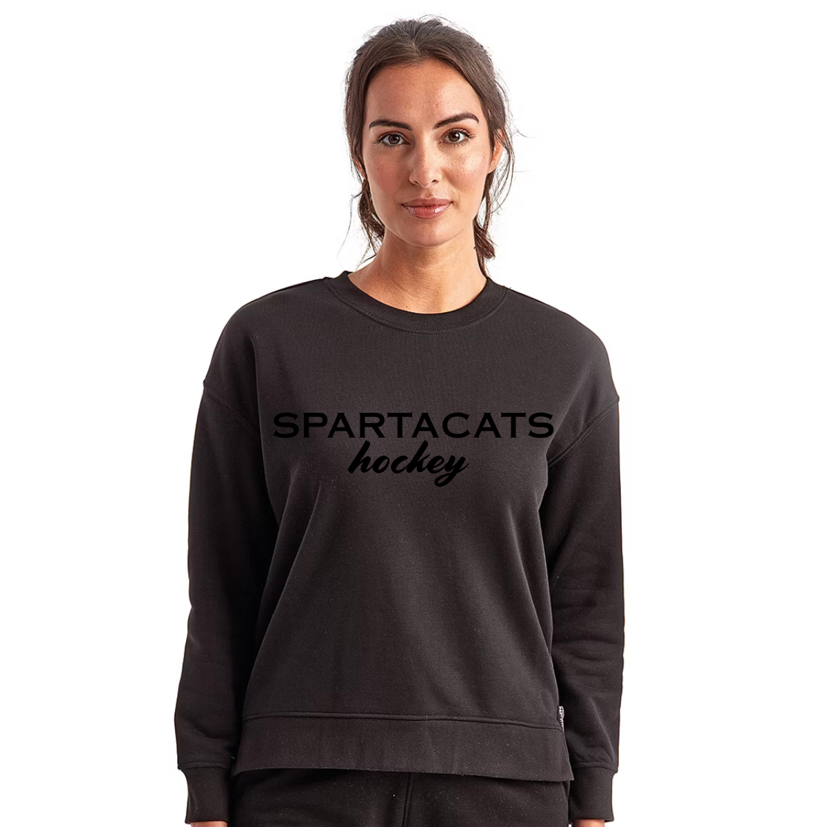 Women's 3D Puff Embroidered Spartacats Sweatshirt w/ side zippers