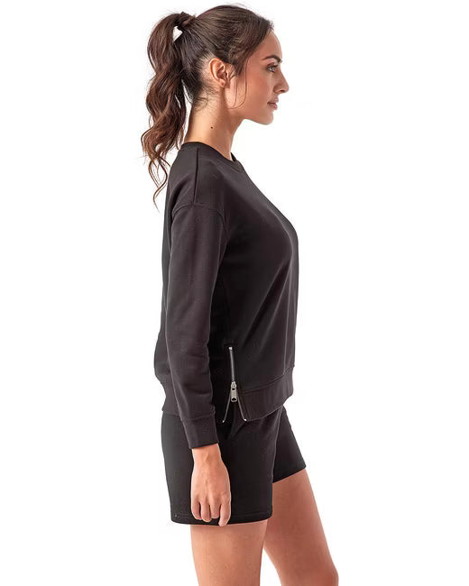 Women's 3D Puff Embroidered Spartacats Sweatshirt w/ side zippers