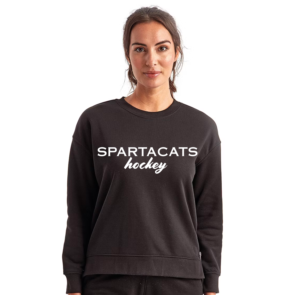 Women's 3D Puff Embroidered Spartacats Sweatshirt w/ side zippers