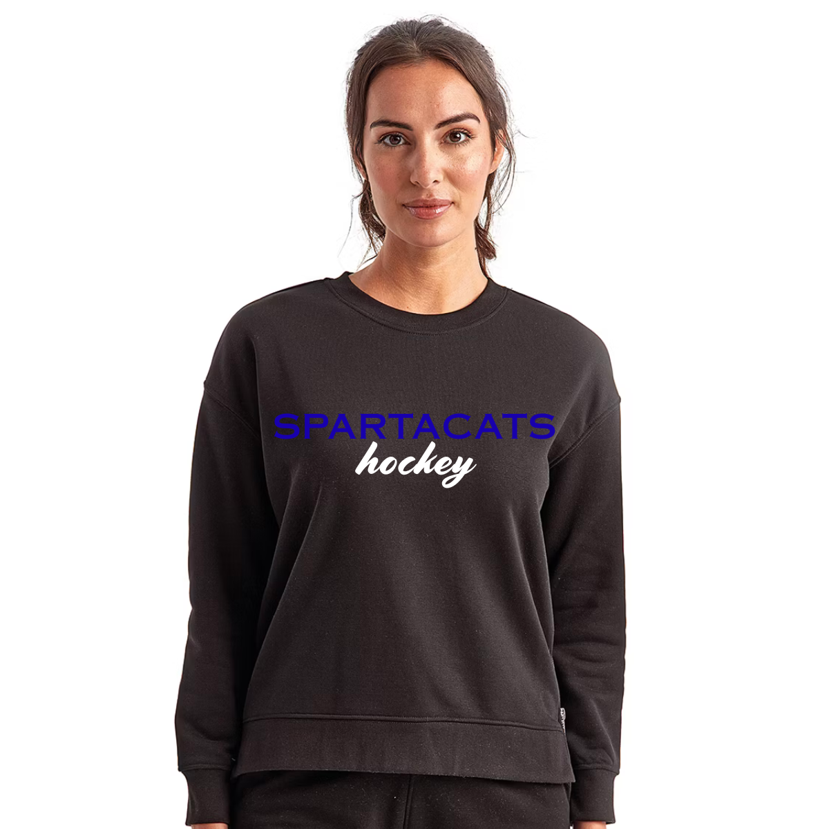 Women's 3D Puff Embroidered Spartacats Sweatshirt w/ side zippers