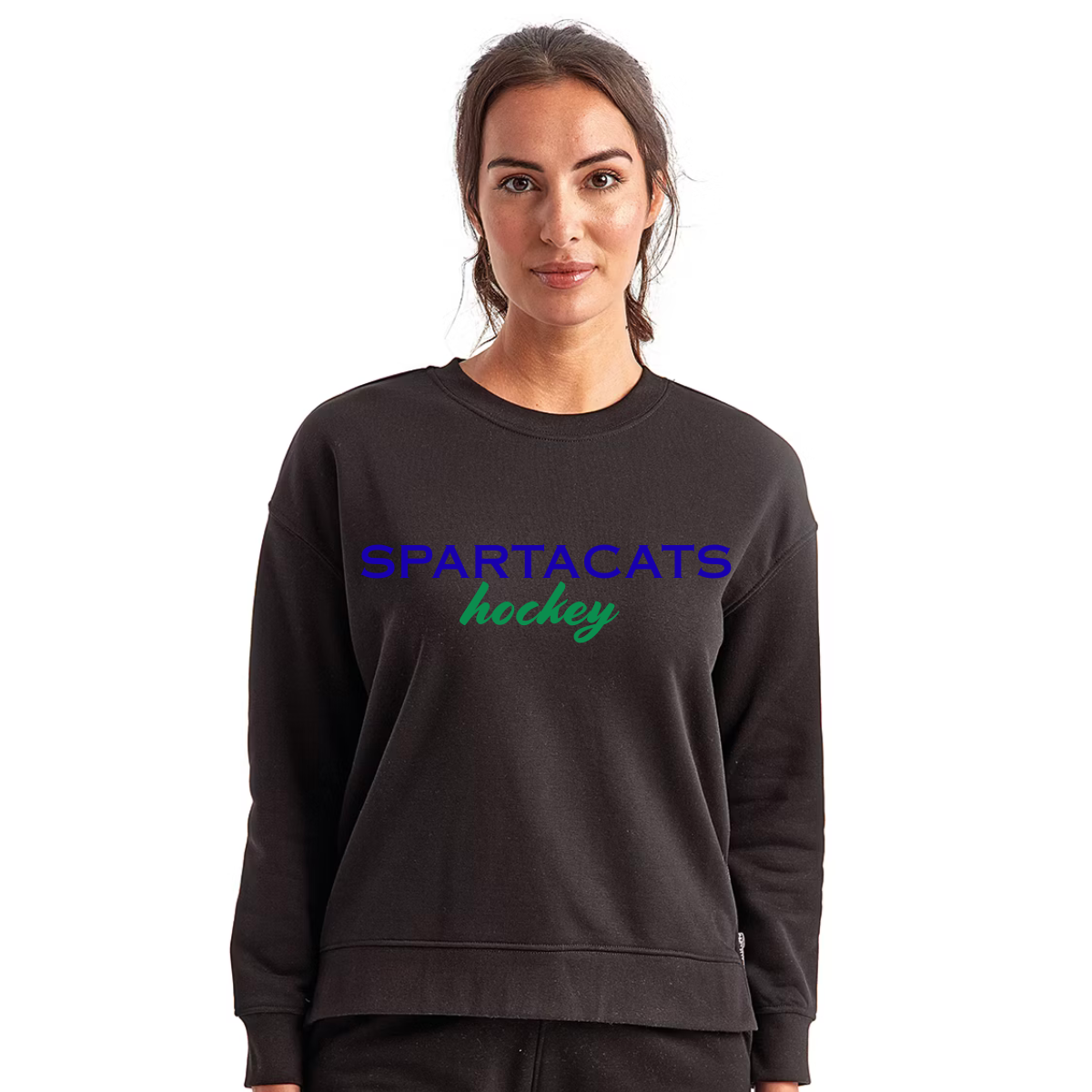 Women's 3D Puff Embroidered Spartacats Sweatshirt w/ side zippers