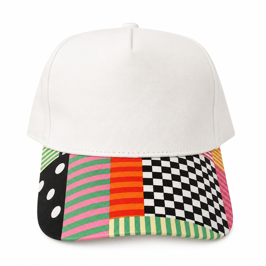 Retro Patchwork Canvas Hat