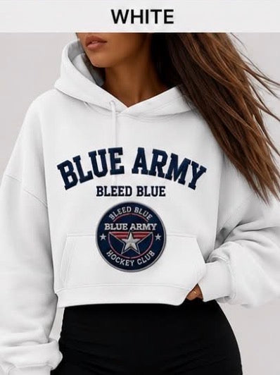 Blue Army Women's cropped hoodie