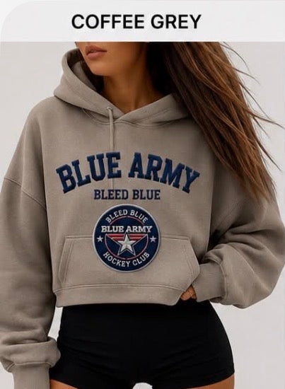 Blue Army Women's cropped hoodie