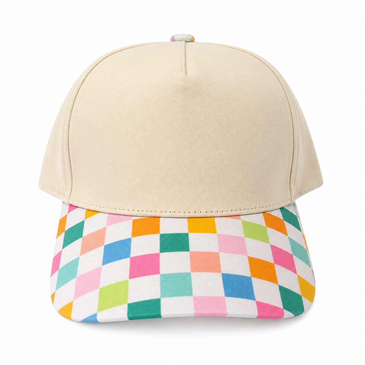 Multi color Checkered Trucker Hat