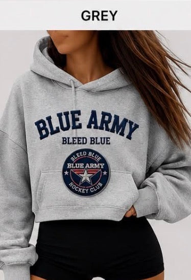 Blue Army Women's cropped hoodie