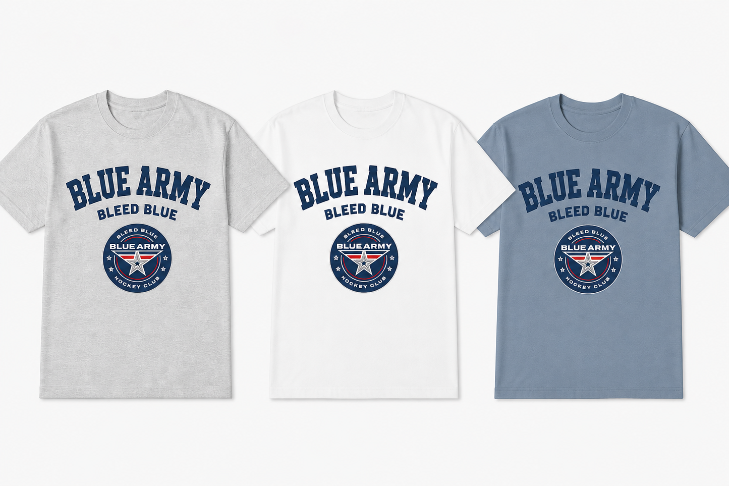 Blue army short sleeve t shirt