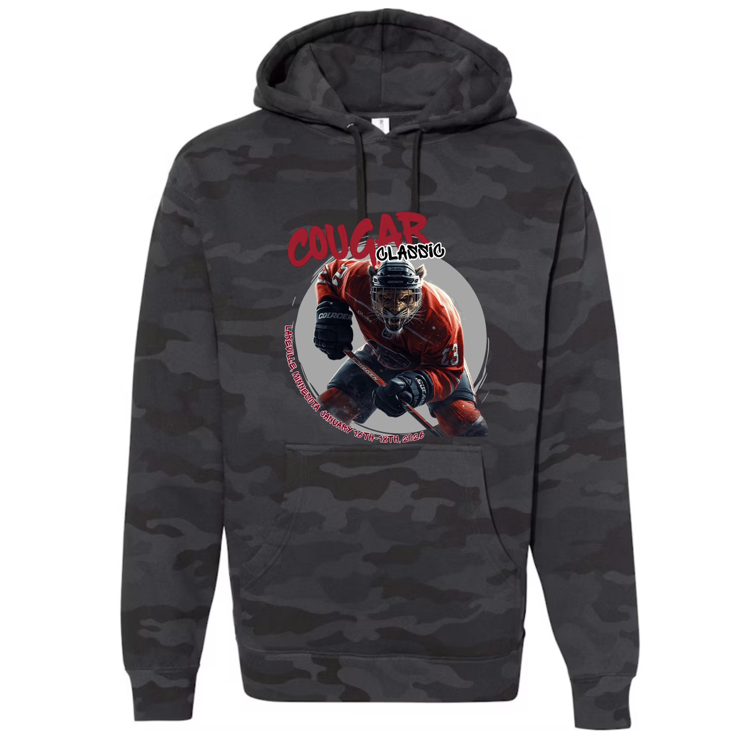 Cougar Classic Black Camo hooded sweatshirt