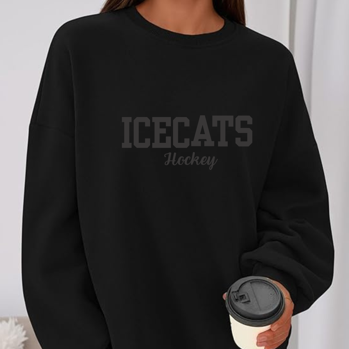 Women's crewneck 3D puff embroidered sweatshirt *Can be customized to any sport