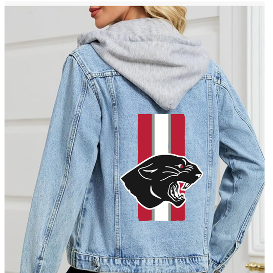 Lakeville North embroidered & applique Jean Jacket