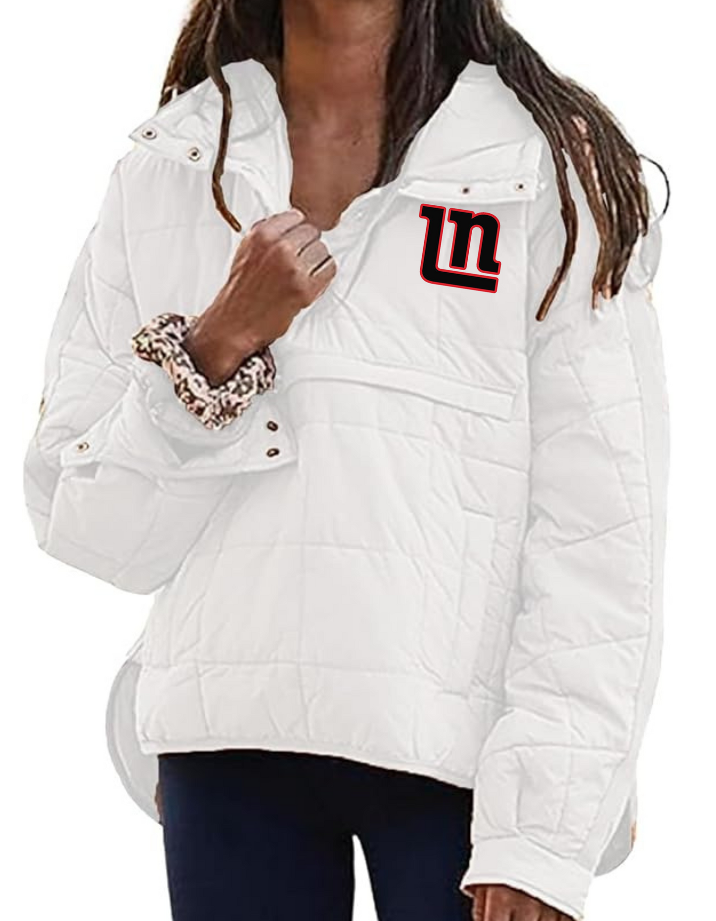 Women's quilted pull over jacket