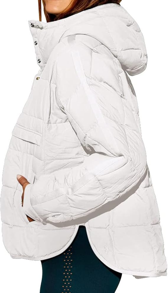 Women's quilted pull over jacket