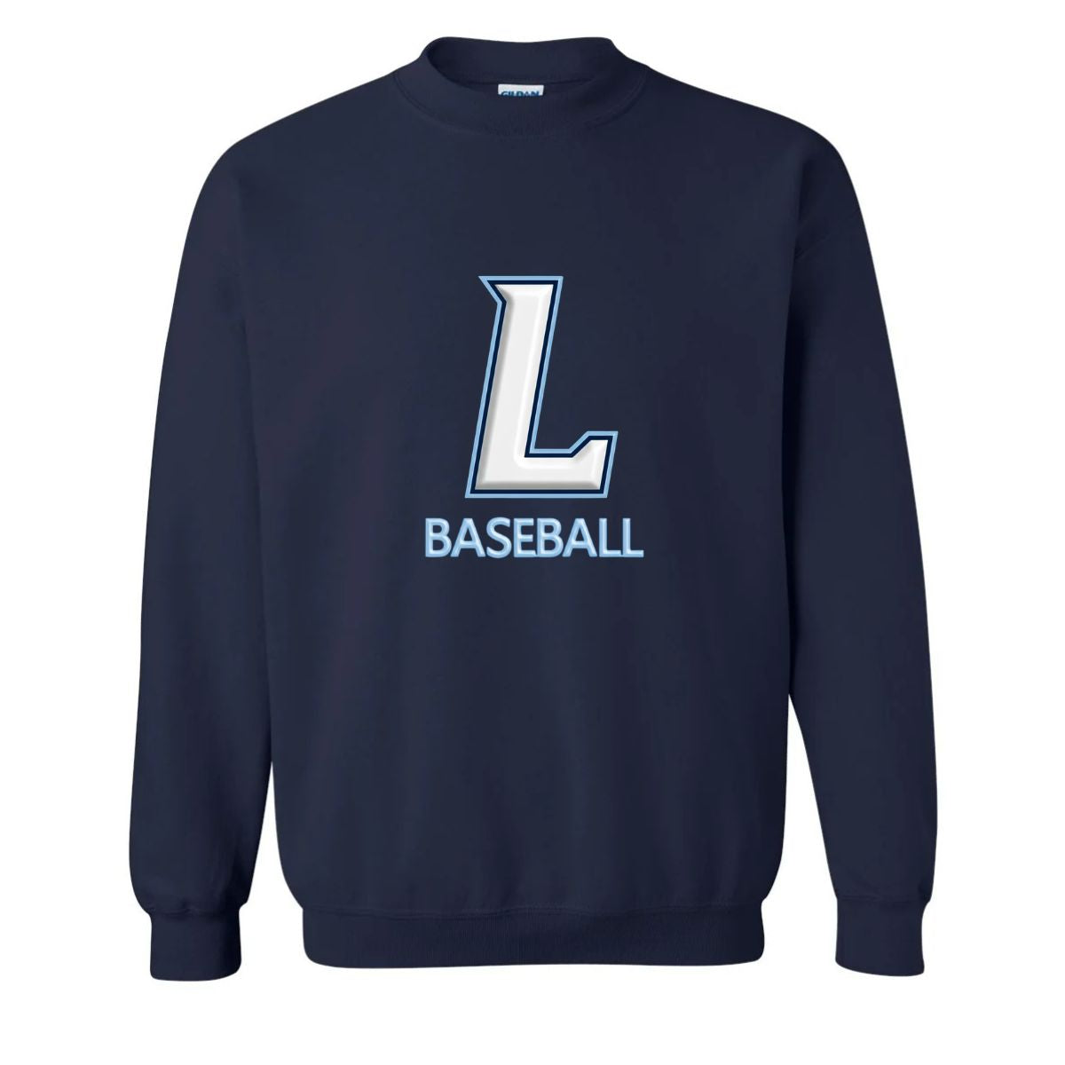 Lakeville Baseball vinyl logo on sweatshirt