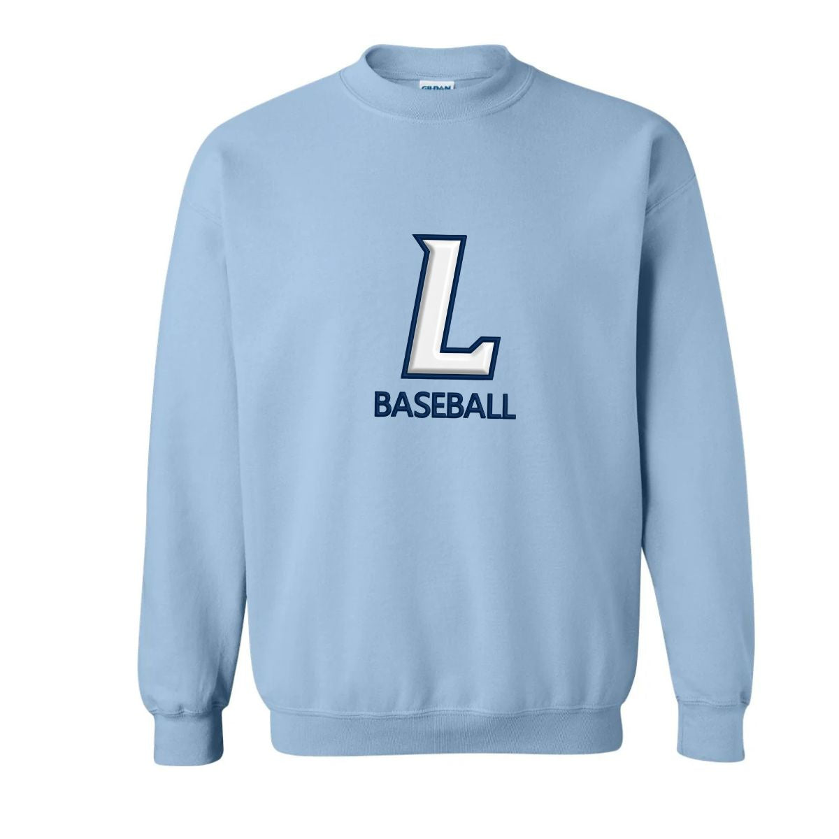 Lakeville Baseball vinyl logo on sweatshirt