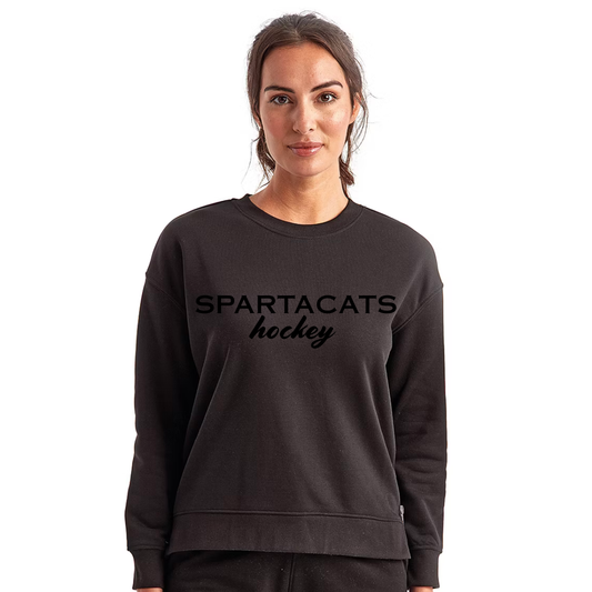 Women's 3D Puff Embroidered Spartacats Sweatshirt w/ side zippers